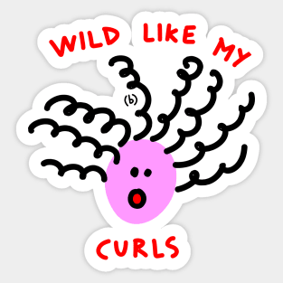 Wild like my curls Sticker